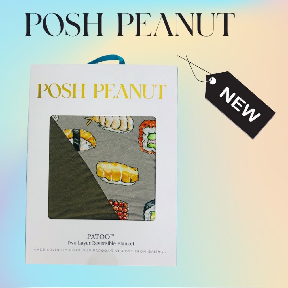 New In Package Posh Peanut Sushi Mushi & Solid Moss Reversible Patoo
